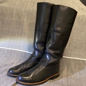 Roots “Russian Vamp Raging Bull” tall leather pull-on riding boot